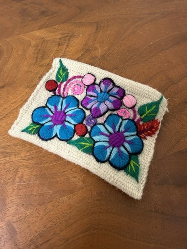Handmade peruvian coin purse - peruvian,