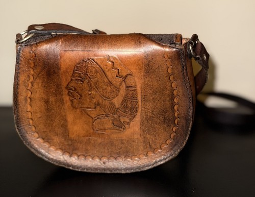 Vintage 1970s tooled leather - vintage,