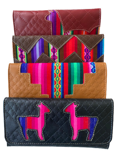 Wallet with peruvian - with, textile